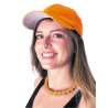 CASQUETTE SEQUIN NEON ORANGE - Casquette à prix grossiste