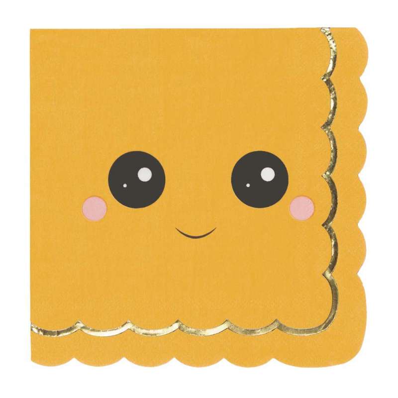 Servietten Halloween Kürbis 33x33cm 16er Pack - Halloween-Dekoration zu Großhandelspreisen