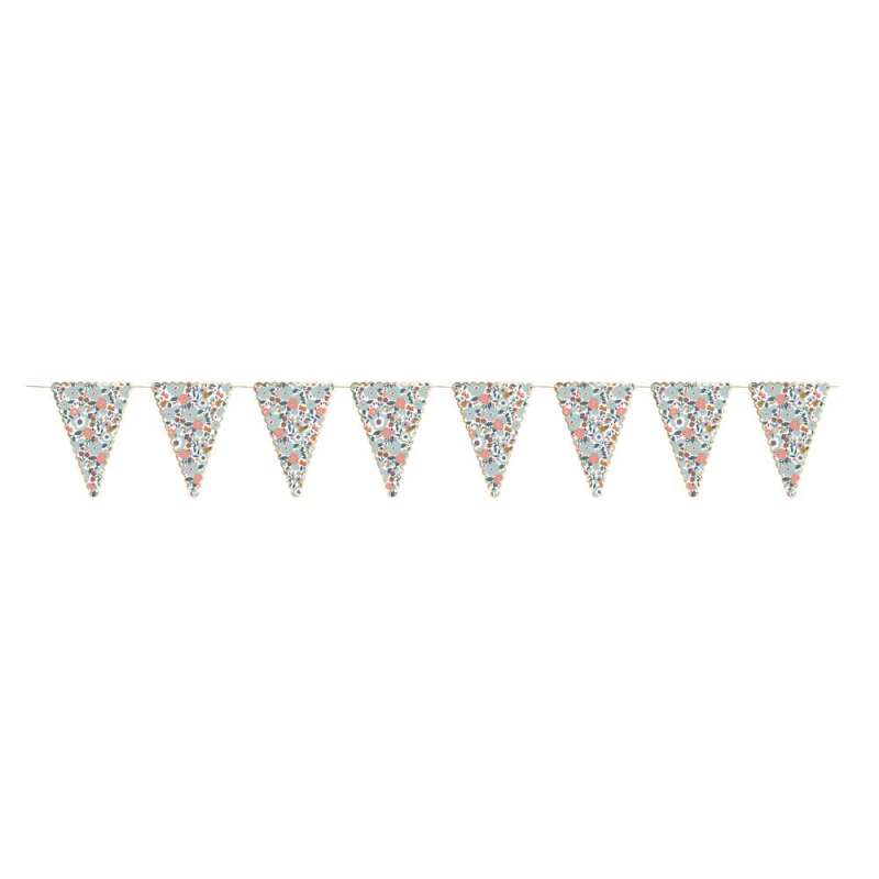 3M GOLD AND FLOWER PENNANT GARLAND - garland at wholesale prices