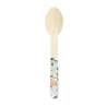 FLOWER AND GOLD WOODEN SPOONS X 8 - Wooden spoon at wholesale prices