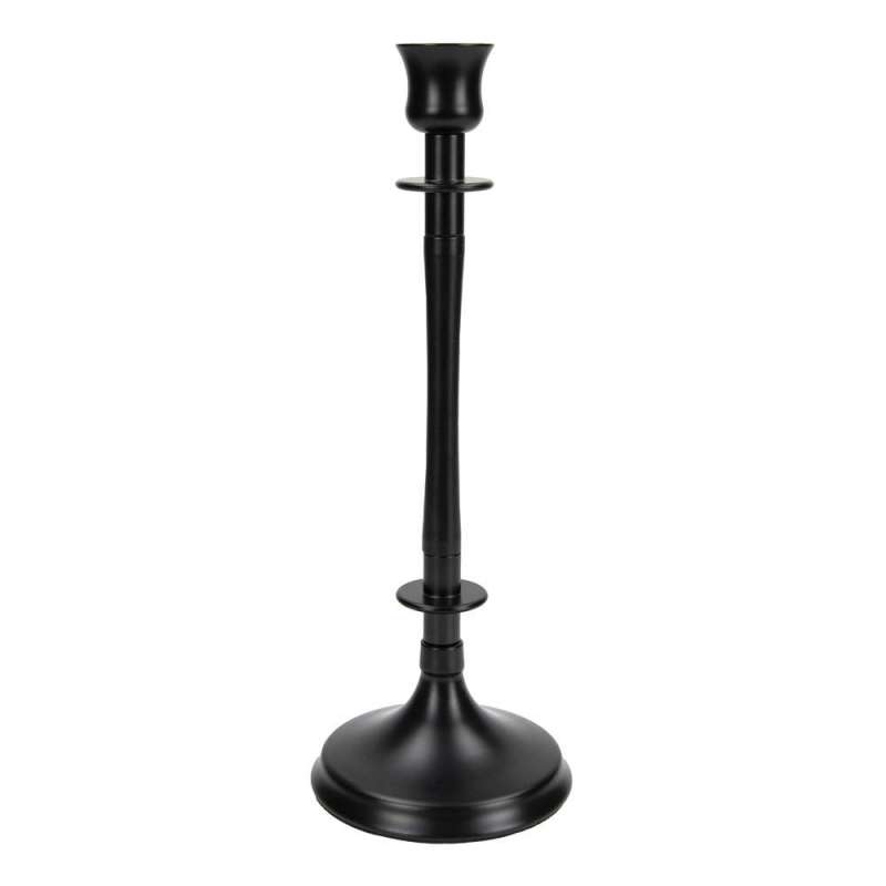 Candelabro negro tradicional 10x28 cm a precios de mayorista - bazar a precios de mayorista