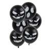 BLACK BALLOONS HALLOWEEN FACES X 6 - balloon at wholesale prices