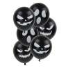Schwarze Halloween Ballons mit Gesichtern 28cm x 6 - Luftballon zu Großhandelspreisen Schwarze Halloween Ballons mit Gesichtern 28cm x 6 - Luftballon zu Großhandelspreisen