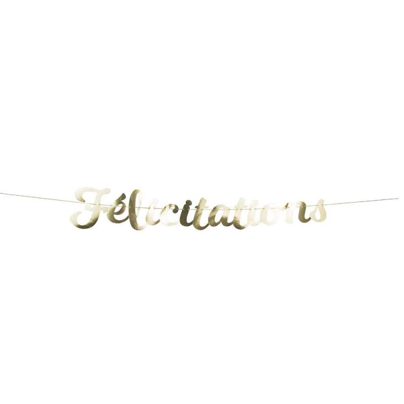 FELICITATIONS LETTER GARLAND GOLD 1.4M - garland at wholesale prices