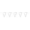 WHITE AND GOLD PENNANT GARLAND 3M - garland at wholesale prices