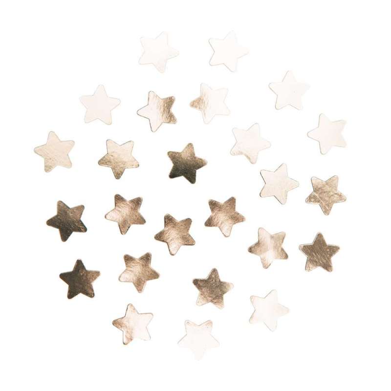 Confettis de mesa estrellas rosa dorado 1cm - confeti a precios de mayorista