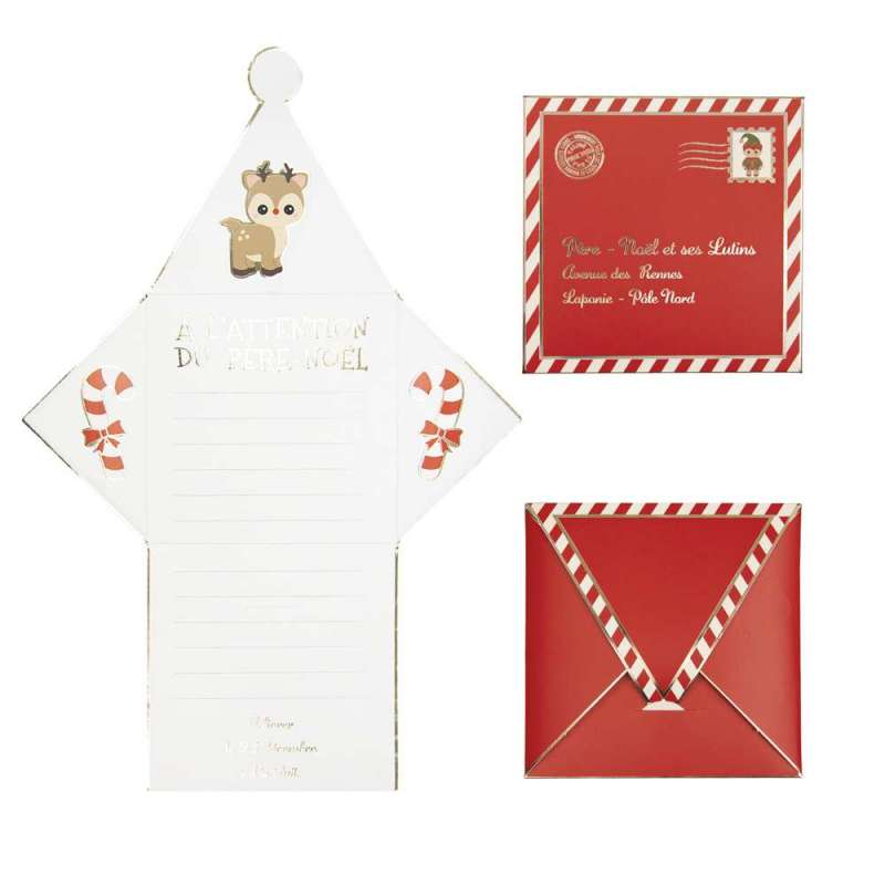 2 Faltbriefe für den Weihnachtsmann 29,3x20cm - Weihnachtsaccessoire zu Großhandelspreisen 2 Faltbriefe für den Weihnachtsmann 29,3x20cm - Weihnachtsaccessoire zu Großhandelspreisen