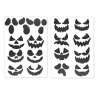HALLOWEEN FACES STICKERS X 17PCS - Halloween decoration at wholesale prices