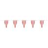 SCALLOPED PENNANT GARLAND RED, WHITE AND GOLD STRIPES - garland at wholesale prices