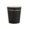 GOBELETS FESTONNES 200ML NOIRS ET OR X 8 - décoration Halloween à prix de gros GOBELETS FESTONNES 200ML NOIRS ET OR X 8 - décoration Halloween à prix de gros