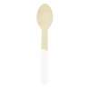 WHITE AND GOLD WOODEN SPOONS X 8 - Wooden spoon at wholesale prices