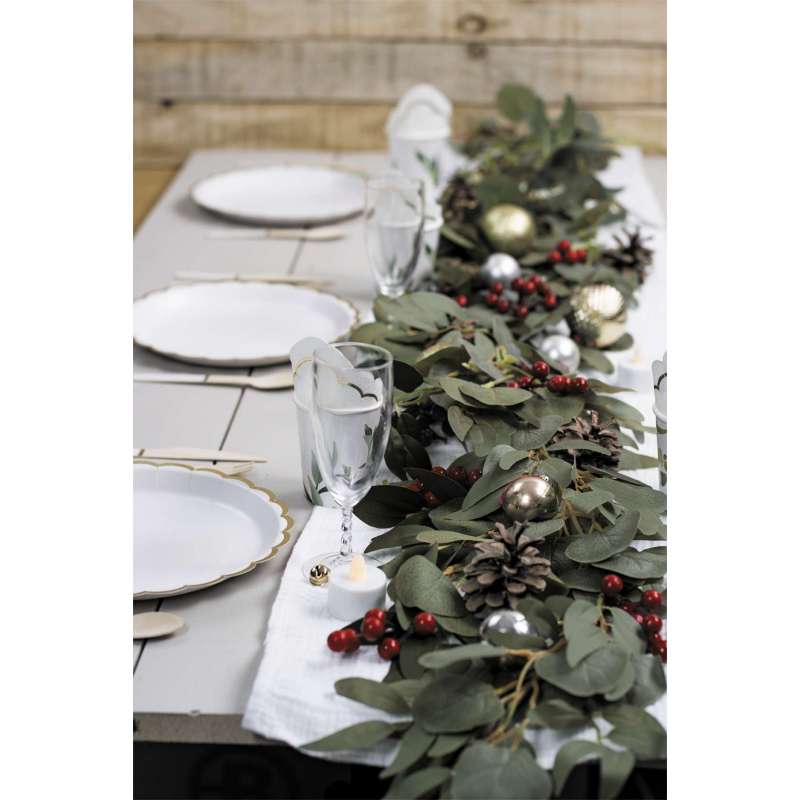 Eucalyptus Blade Guirlande 2m x 20cm til engrospris - guirlande til engrospris