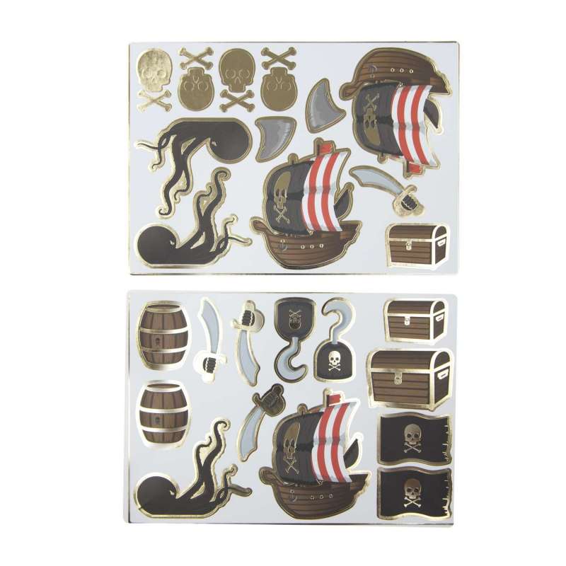 Pegatinas Piratas A5 x 25 Unidades - Etiqueta a precios de mayorista