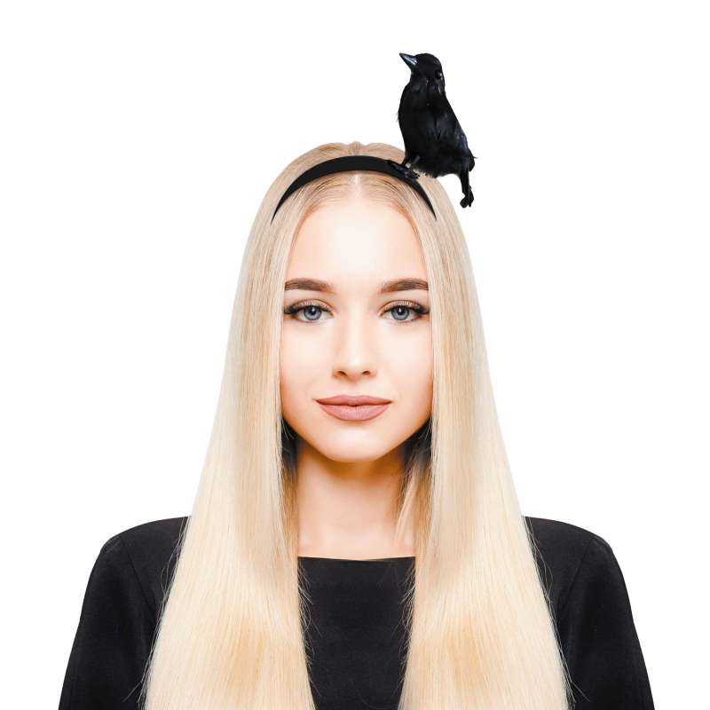 Zwarte Corbeau Haarband voor Volwassenen - haarband tegen groothandelsprijzen