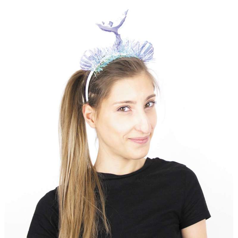Diadema metálica adulta con cola de sirena - diadema a precios de mayorista
