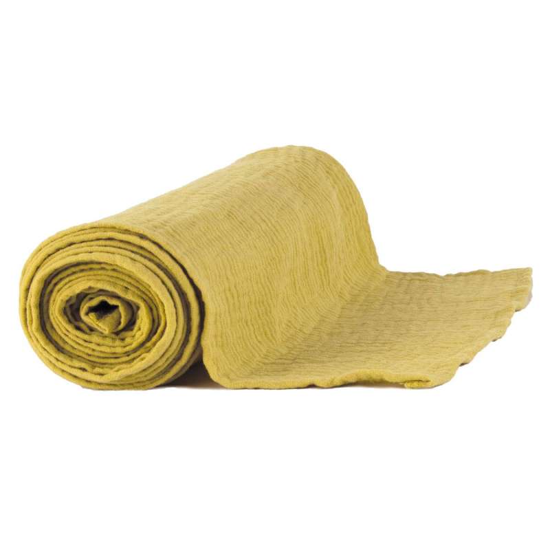 Gul bomulds gaze bordløber 300x30cm til engrospris - løber til engrospris