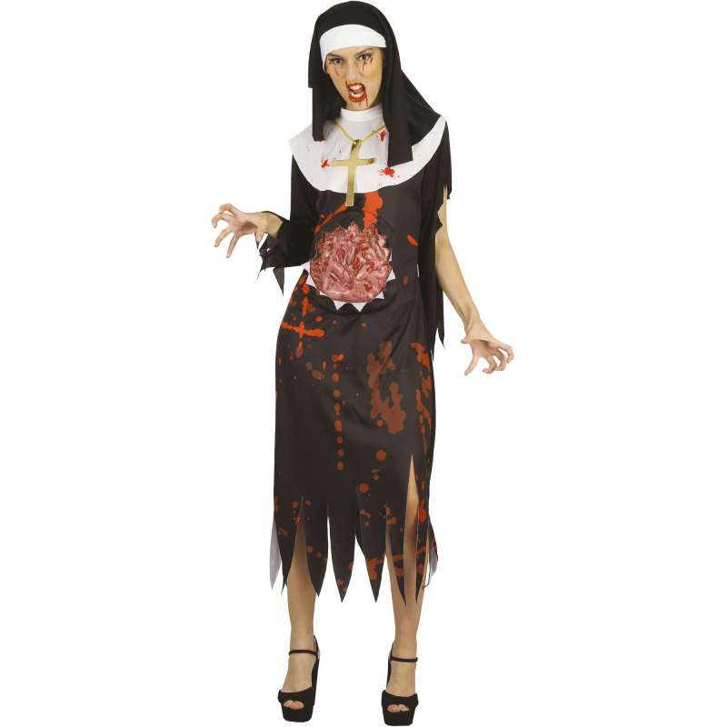 Disfarce de Freira Sangrenta Tamanho Único - Fantasia a preço grossista