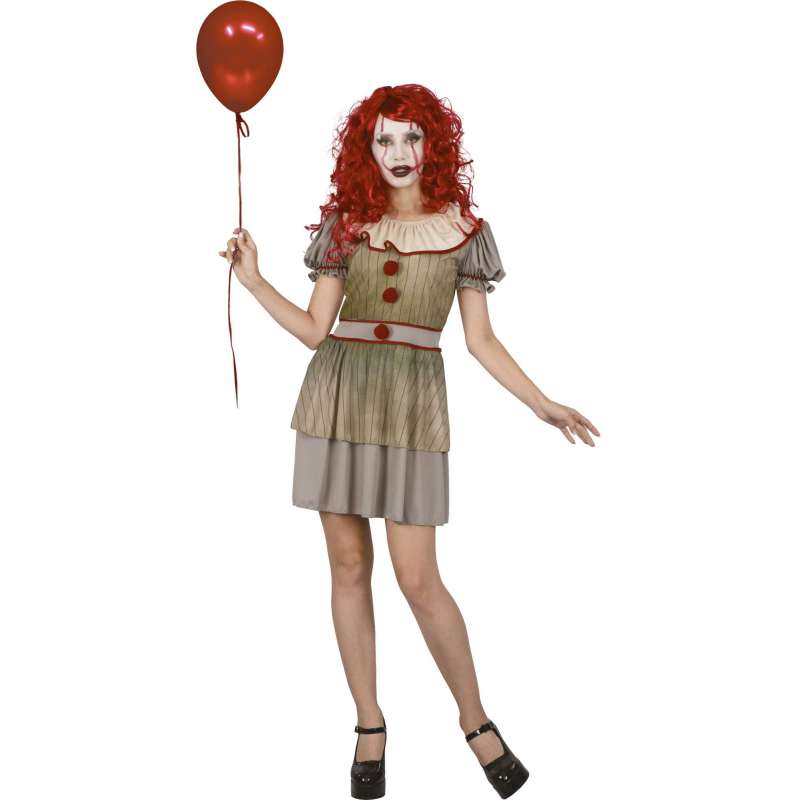 COSTUME CLOWNETTE TERRIFIANTE - Déguisement à prix grossiste