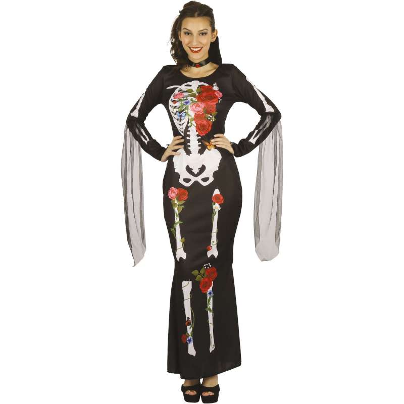 FEMALE DEATH SKELETON COSTUME - skeleton at wholesale prices
