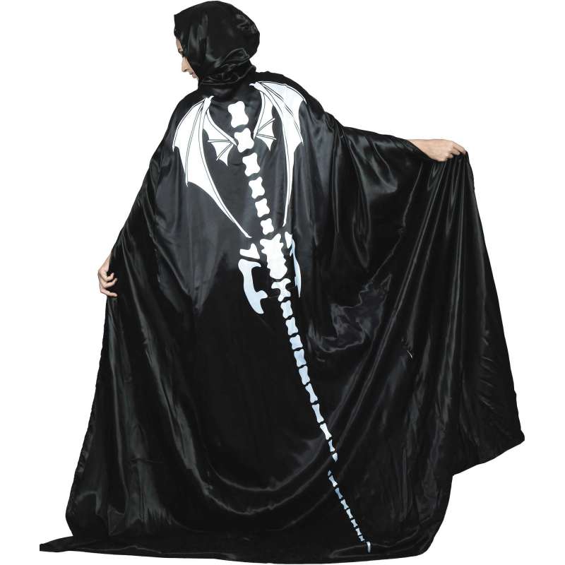 Skeletkappe i sort voksenstørrelse - skelet til engrospris