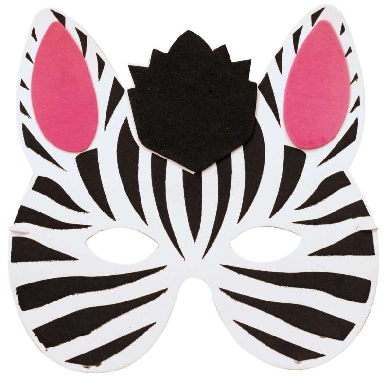Zebra EVA Kindermasker 20x15 cm - masker tegen groothandelsprijzen