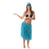 JUPE HAWAI RAFFIA BLEU 60CM - jupe hawaï à prix grossiste