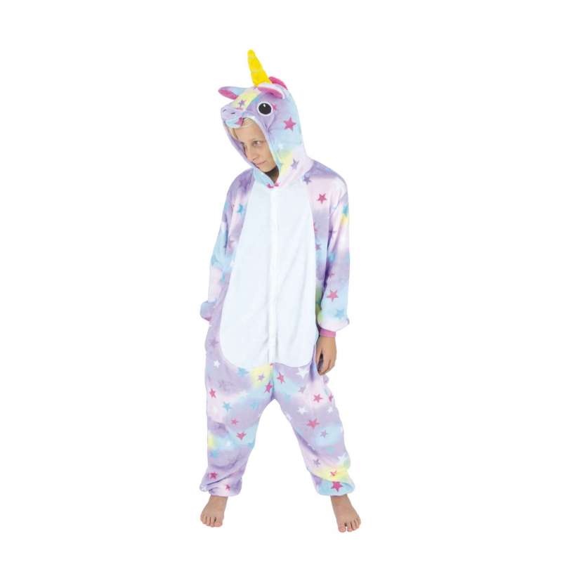 COSTUME KIGURUMI LICORNE AVEC ETOILES ENFANT T 7/9 ANS à prix grossiste - Déguisement à prix de gros