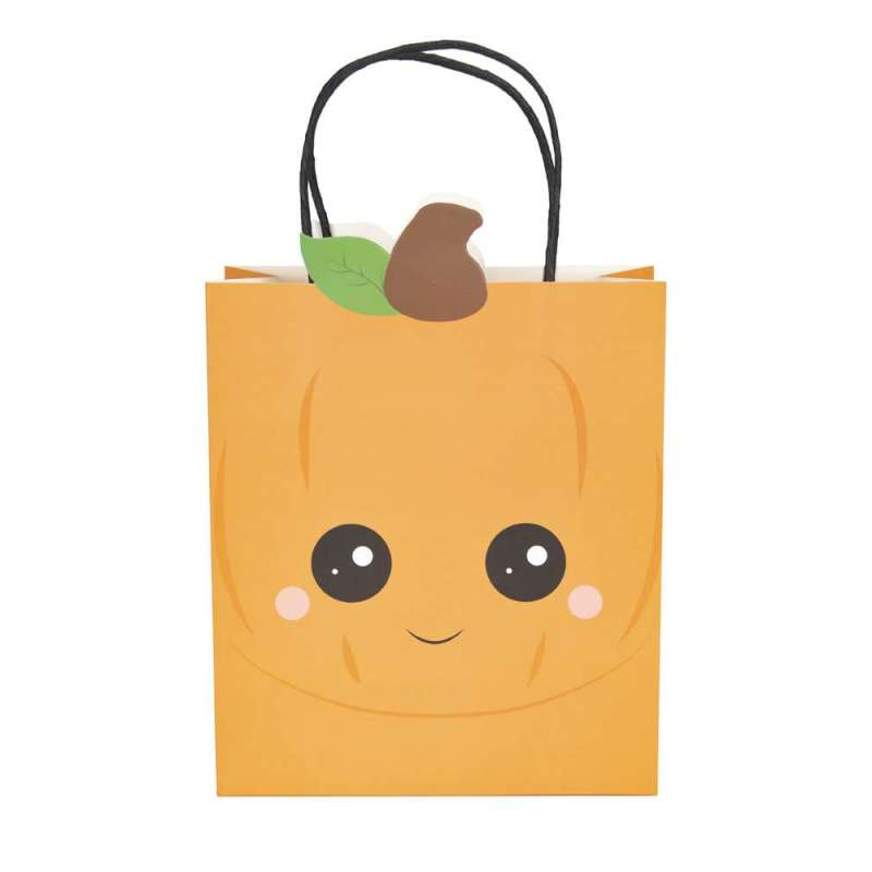 SWEETY PUMPKIN PAPER BAGS X 4 - Halloween decoration at wholesale prices