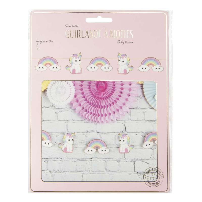 Guirlanda Baby Unicórnio 3M Nuvem e Licorne - unicórnio a preço grossista