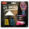 UV-Make-up-Set Totenkopf 6-teilig - Make-up zu Großhandelspreisen UV-Make-up-Set Totenkopf 6-teilig - Make-up zu Großhandelspreisen