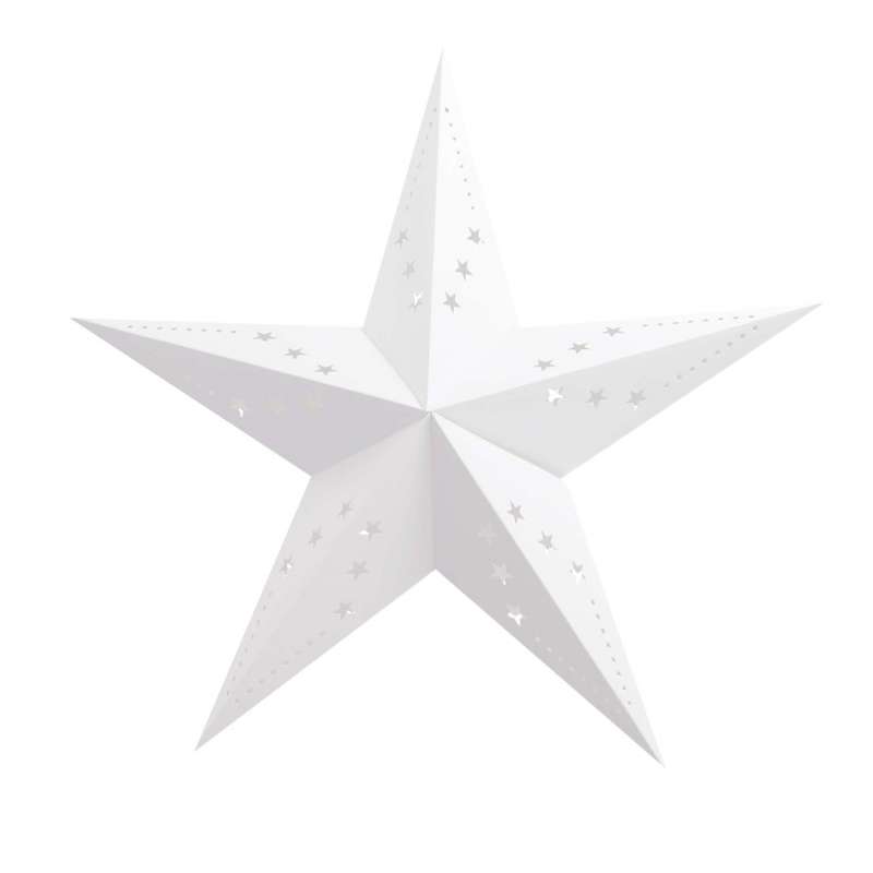 Hvid stjerne lanterne 60 cm - lanterne til engrospris