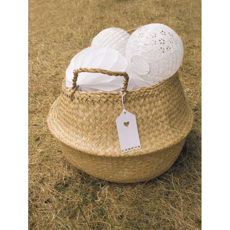 Vintage 15cm Papieren Lantaarn met Kant - lantaarn tegen groothandelsprijzen