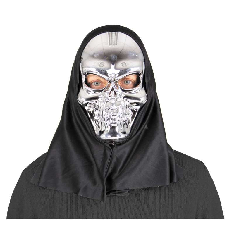 Mascarilla de calavera plata tamaño adulto - mascarilla a precios de mayorista