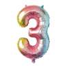 Palloncino Mylar Numero 3 Pastello 86cm - ballon mylar a prezzi all'ingrosso
