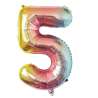 MYLAR BALLOON FIGURE 5 IRIDESCENT PASTEL 36CM - mylar balloon at wholesale prices