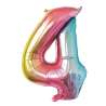 Pastel Iriserende Mylar Tal 4 - 36CM - mylar ballon til engrospris