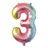 Pastel Ijzige Mylar Getal 3 36cm - mylar ballon tegen groothandelsprijzen