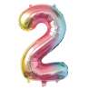 Balão Mylar Número 2 Pastel 36cm - balão mylar a preço grossista Balão Mylar Número 2 Pastel 36cm - balão mylar a preço grossista