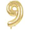 Pallone mylar numero 9 oro 86 cm - ballon mylar a prezzi all'ingrosso
