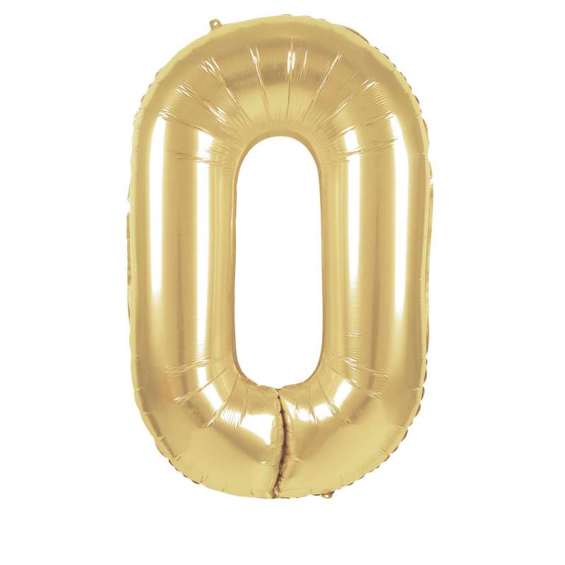Guld Mylar Ballon 0, 86 cm - mylar ballon til engrospris