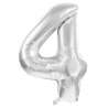 MYLAR BALL FIGURE 4 SILVER 86CM - mylar balloon at wholesale prices