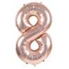 BALLON MYLAR CHIFFRE 8 ROSE GOLD 86CM - ballon mylar à prix de gros