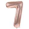 BALLON MYLAR CHIFFRE 7 ROSE GOLD 86CM - ballon mylar à prix grossiste