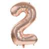 MYLAR BALL FIGURE 2 ROSE GOLD 86CM - mylar balloon at wholesale prices