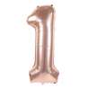MYLAR BALL FIGURE 1 ROSE GOLD 86CM - mylar balloon at wholesale prices