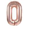 BALLON MYLAR CHIFFRE 0 ROSE GOLD 86CM - ballon mylar à prix de gros