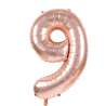 MYLAR BALL FIGURE 9 ROSE GOLD 36CM - mylar balloon at wholesale prices