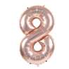 Mylar Zahl 8 Ballon 36cm Roségold - Mylar-Ballon zu Großhandelspreisen