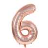 Pallone Mylar Numero 6 Rosa Oro 36cm - ballon mylar a prezzi all'ingrosso