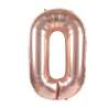 BALLON MYLAR CHIFFRE 0 ROSE GOLD 36CM - ballon mylar à prix de gros